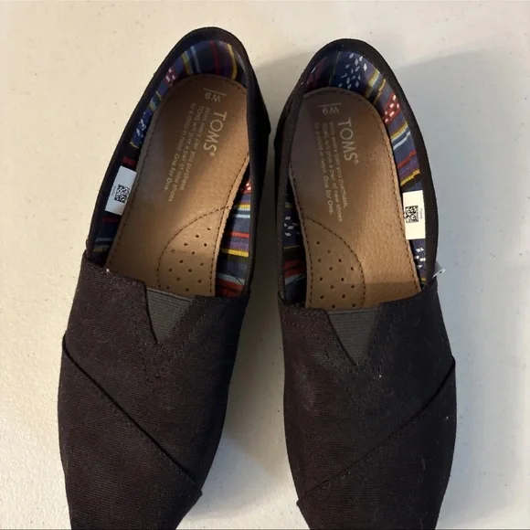 TOMS Shoes Women's Alpargata Classic Comfort Slip-On Canvas Flats Black Fabric 9 - Picture 9 of 14